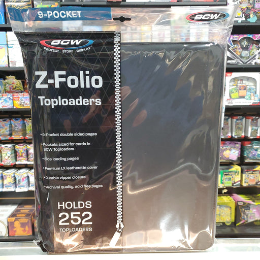 BCW: Toploaders 9 Pocket Z-Folio LX Zipper Binder - Black Smoke and Mirrors Hobby BCW: Toploaders 9 Pocket Z-Folio LX Zipper Binder - Black Smoke and Mirrors Hobby