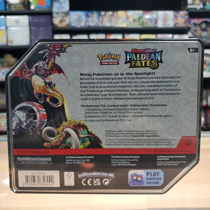 Pokémon TCG: Scarlet & Violet: Paldean Fates - Tin (Iron Treads ex)