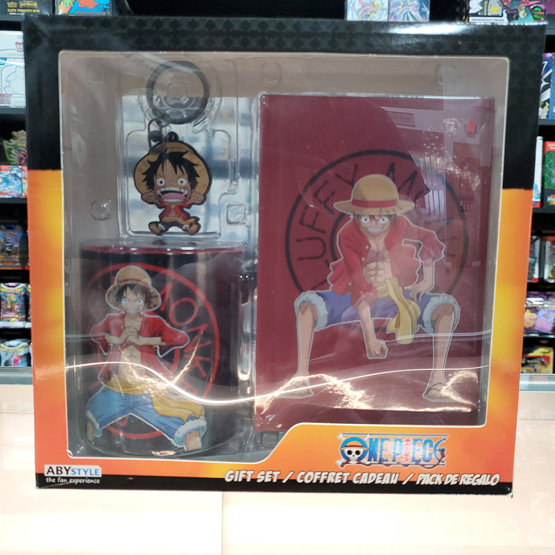 One Piece Gift Set - Mug (320ML) With PVC Keyring & Luffy Notebook