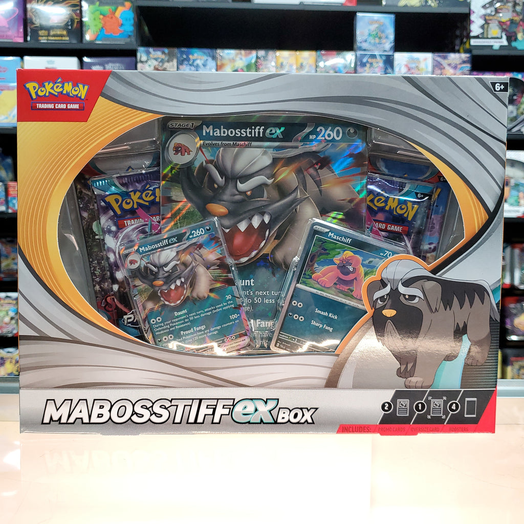 mabosstiff ex box booster packs Pokémon TCG: Mabosstiff ex Box — Smoke and Mirrors Hobby