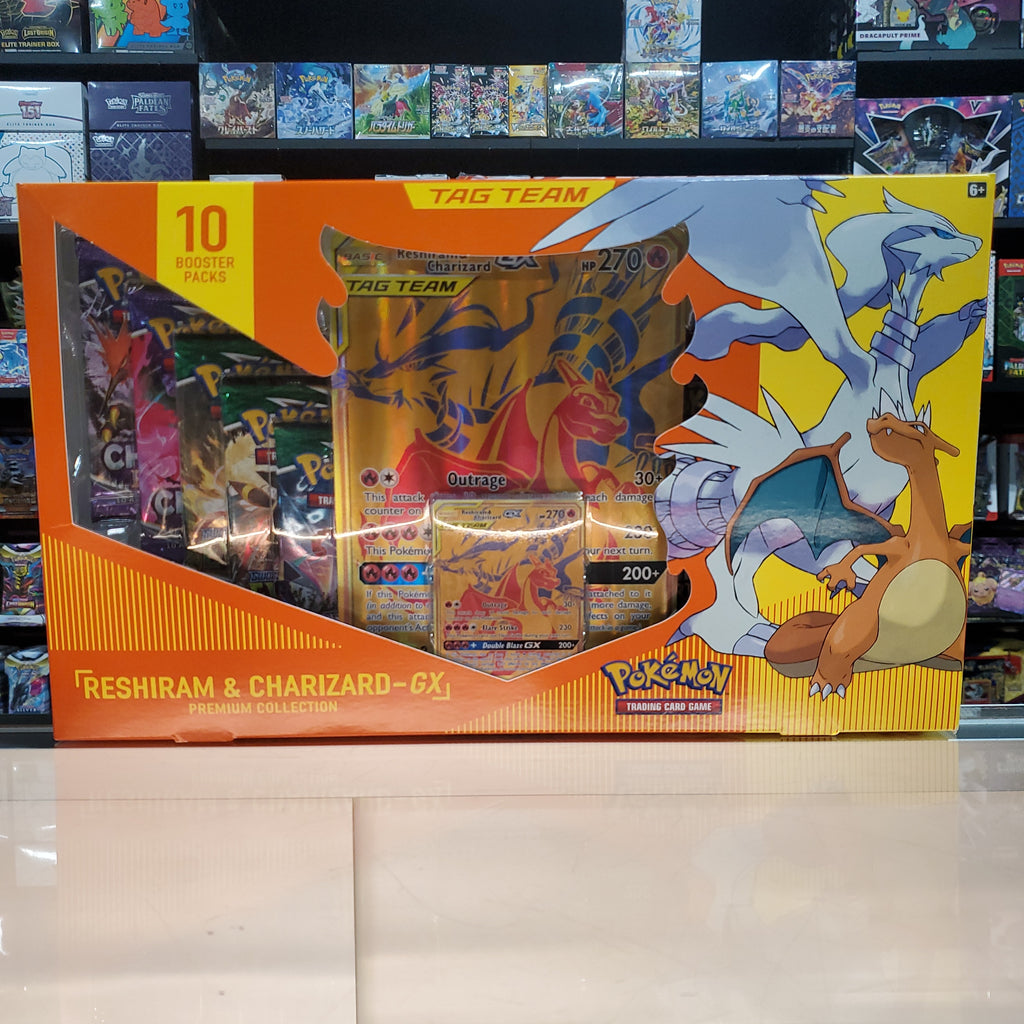 Pokmon TCG: Tag Team - Premium Collection (Reshiram & Charizard GX) Smoke and Mirrors Hobby Pokmon TCG: Tag Team - Premium Collection (Reshiram & Charizard GX) Smoke and Mirrors Hobby