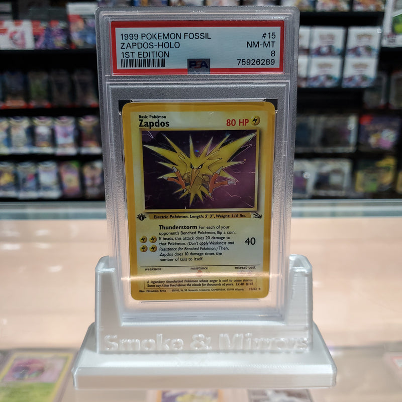 Zapdos (15/62) [Fossil 1st Edition] PSA 8