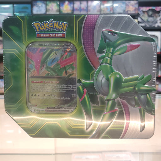 Pokmon TCG: Paradox Clash Tin (Iron Leaves ex) Smoke and Mirrors Hobby Pokmon TCG: Paradox Clash Tin (Iron Leaves ex) Smoke and Mirrors Hobby