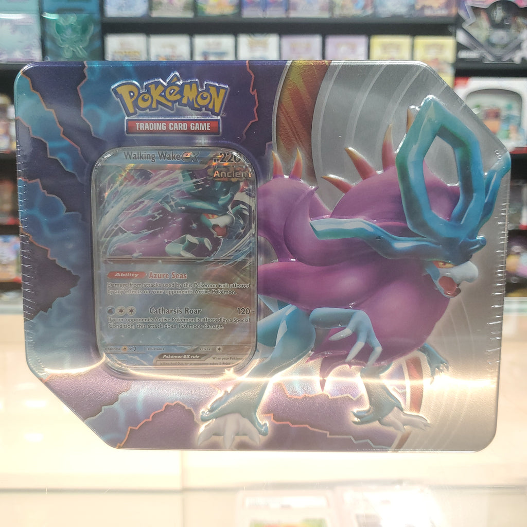 pokémon trading card game paradox clash tin walking wake Pokémon TCG: Paradox Clash Tin (Walking Wake ex) — Smoke and Mirrors Hobby