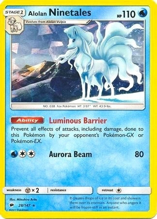 Alolan Ninetales - 28/147 (Cracked Ice Holo) (028/147) (PR)