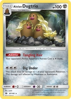 Alolan Dugtrio - 87/149 (Cosmos Holo) (087/149) (BLE)