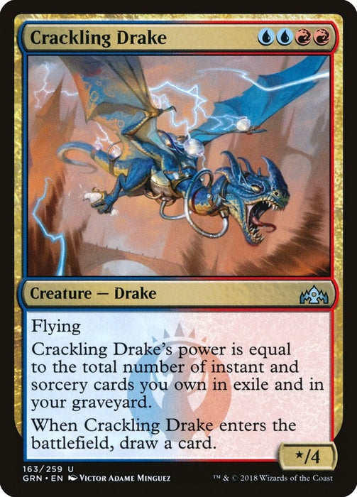Image for Crackling Drake (163) (GRN) - Magic: The Gathering
