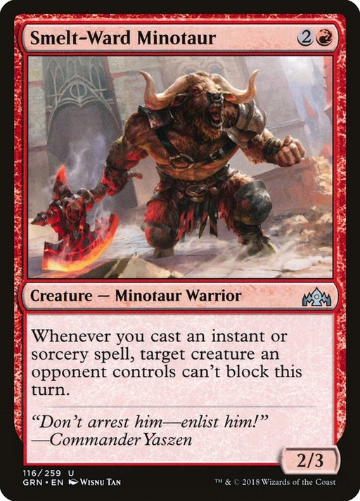 Image for Smelt-Ward Minotaur (116) (GRN) - Magic: The Gathering