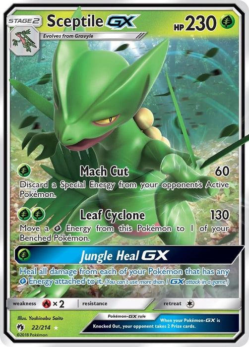 Image for Sceptile GX (22/214) (SM8) - Pokemon