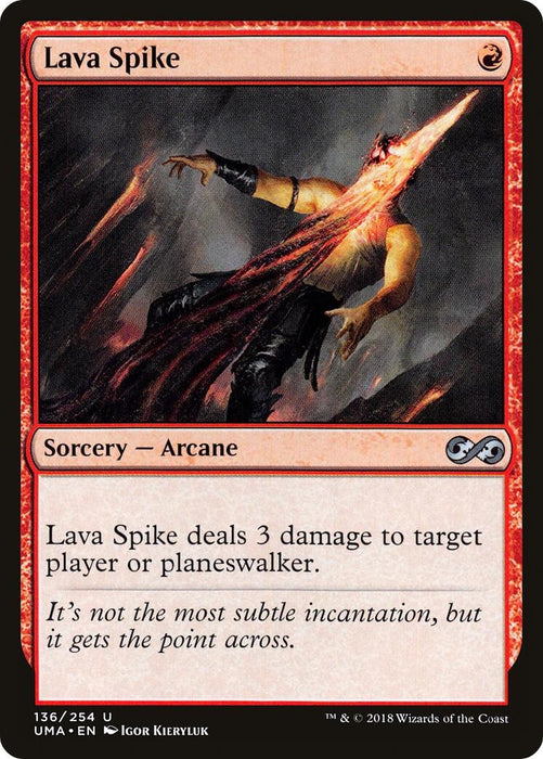 Image for Lava Spike (136) (UMA) - Magic: The Gathering