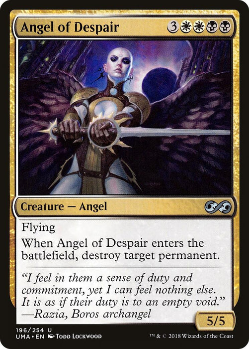 Image for Angel of Despair (196) (UMA) - Magic: The Gathering