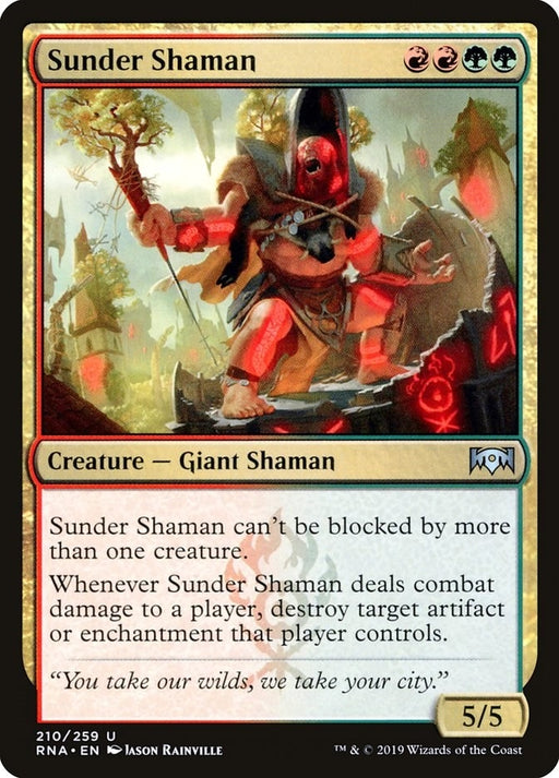 Image for Sunder Shaman (210) (RNA) - Magic: The Gathering