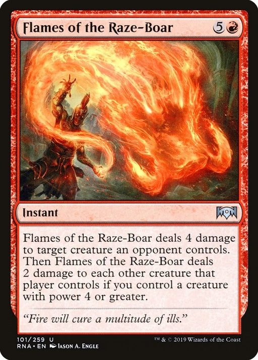 Image for Flames of the Raze-Boar (101) (RNA) - Magic: The Gathering
