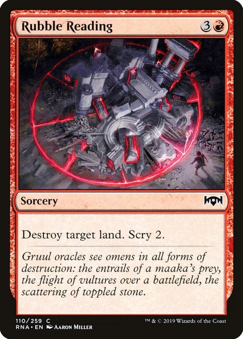 Image for Rubble Reading (110) (RNA) - Magic: The Gathering