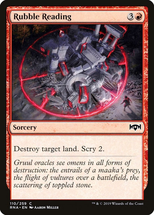 Image for Rubble Reading (110) (RNA) - Magic: The Gathering