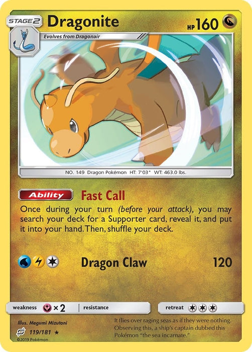 Image for Dragonite (119/181) (SM9) - Pokemon