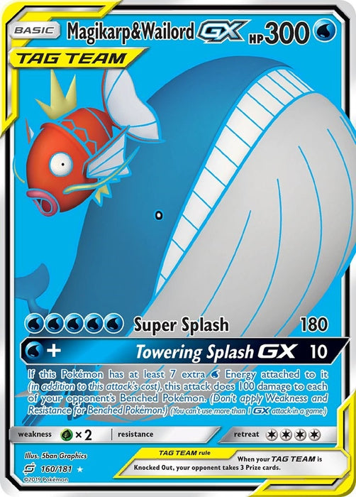 Magikarp & Wailord GX (Full Art) (160/181) (SM9)