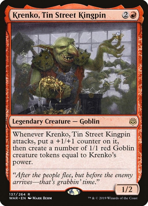 Image for Krenko, Tin Street Kingpin (137) (WAR) - Magic: The Gathering