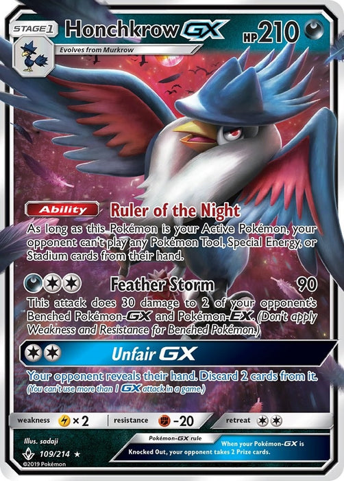 Honchkrow GX (109/214) (SM10)