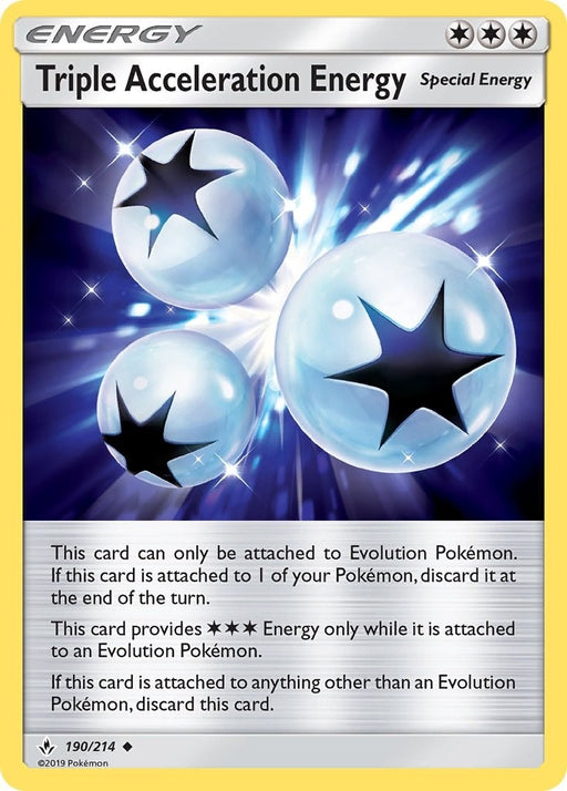 Image for Triple Acceleration Energy (190/214) (SM10) - Pokemon