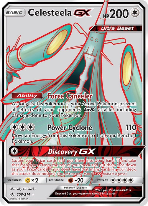Celesteela GX (Full Art) (208/214) (SM10)