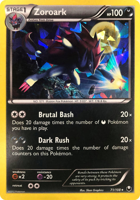 Zoroark - 71/108 (Cracked Ice Holo) (071/108) (PR)