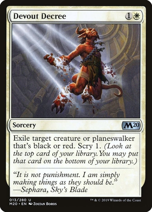 Image for Devout Decree (13) (M20) - Magic: The Gathering