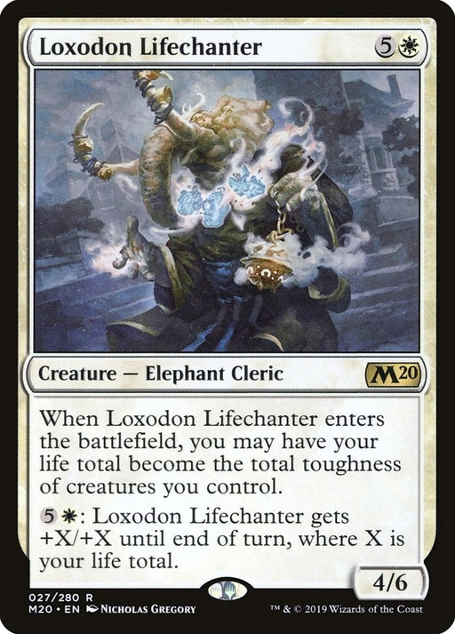 Image for Loxodon Lifechanter (27) (M20) - Magic: The Gathering