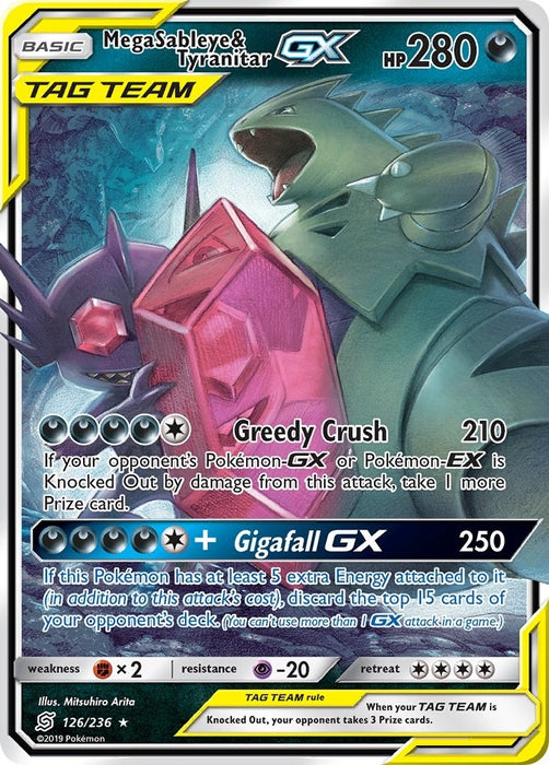 Mega Sableye & Tyranitar GX (126/236) (SM11)