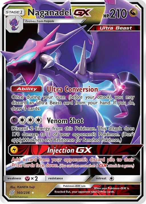 Image for Naganadel GX (160/236) (SM11) - Pokemon