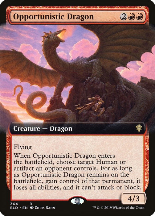 Image for Opportunistic Dragon (Extended Art) (364) (ELD) - Magic: The Gathering