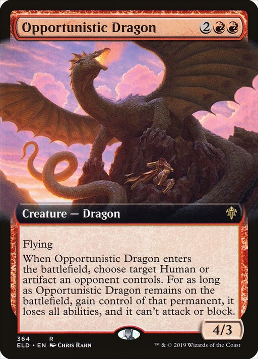 Image for Opportunistic Dragon (Extended Art) (364) (ELD) - Magic: The Gathering