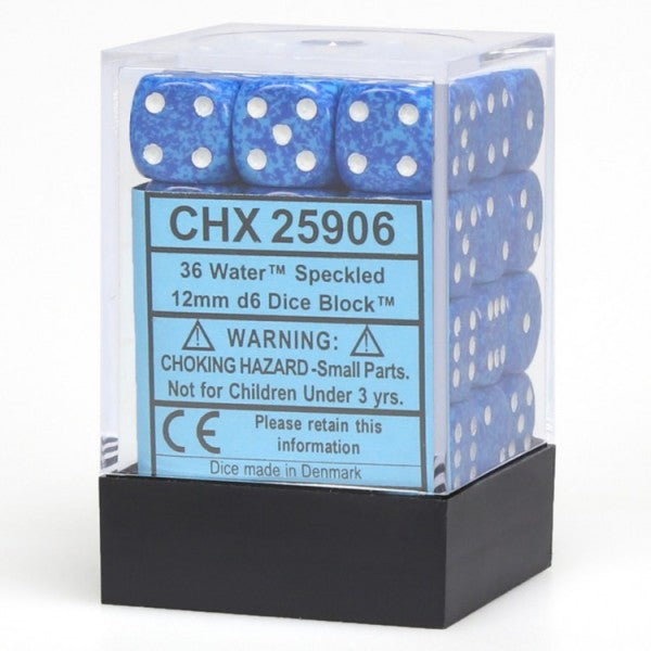 Chessex: Speckled - 12mm D6 36PC Dice Block (Water Elemental)