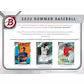 2022 Bowman Baseball Retail Box