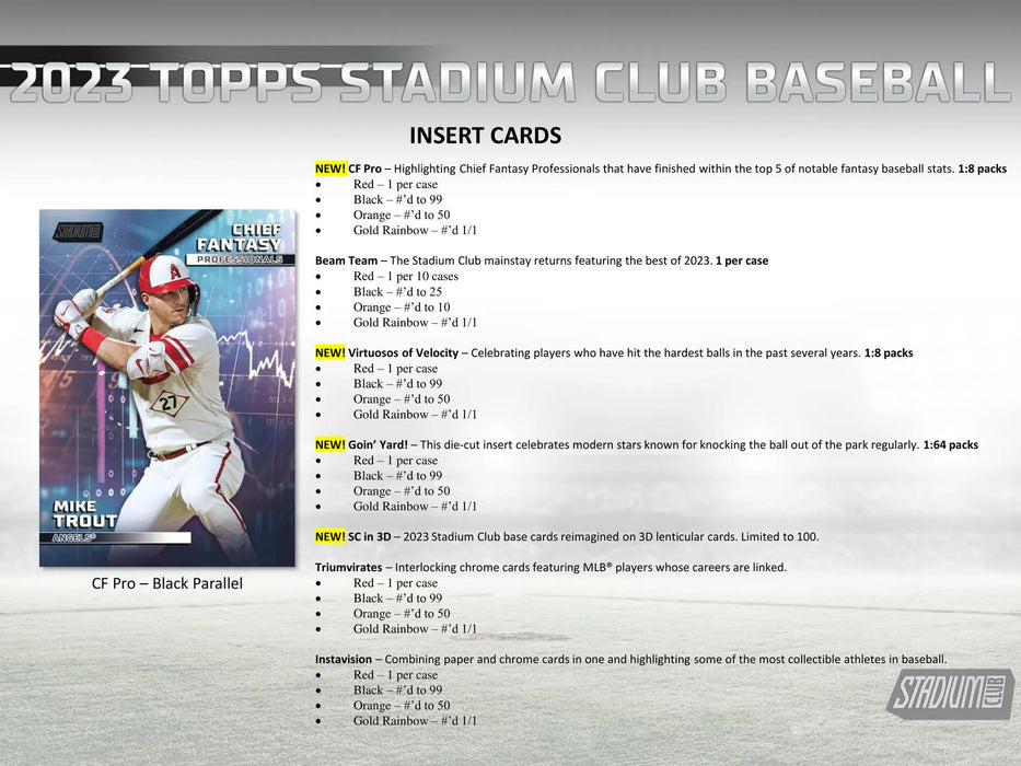 2023 Stadium Club Baseball Hobby Box