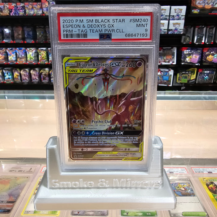 Espeon & Deoxys GX (SM240) [Sun & Moon: Black Star Promos] PSA 9