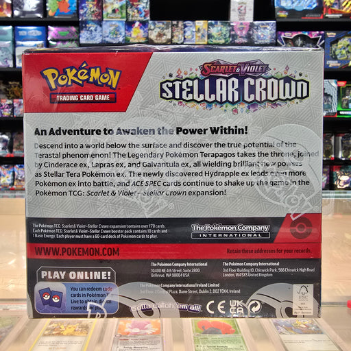 Pokmon TCG: Scarlet & Violet: Stellar Crown - Booster Box Smoke and Mirrors Hobby Pokmon TCG: Scarlet & Violet: Stellar Crown - Booster Box Smoke and Mirrors Hobby