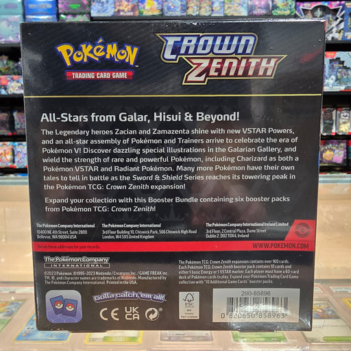 Pokmon TCG: Sword & Shield: Crown Zenith - Booster Bundle Smoke and Mirrors Hobby Pokmon TCG: Sword & Shield: Crown Zenith - Booster Bundle Smoke and Mirrors Hobby