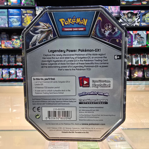 Pokmon TCG: Legends of Alola Tin (Lunala GX) Smoke and Mirrors Hobby Pokmon TCG: Legends of Alola Tin (Lunala GX) Smoke and Mirrors Hobby