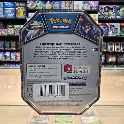Pokmon TCG: Legends of Alola Tin (Solgaleo GX) Smoke and Mirrors Hobby Pokmon TCG: Legends of Alola Tin (Solgaleo GX) Smoke and Mirrors Hobby