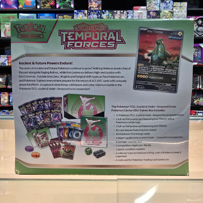 Pokémon TCG: Scarlet & Violet: Temporal Forces - Elite Trainer Box (Iron Leaves) (Pokemon Center Exclusive)