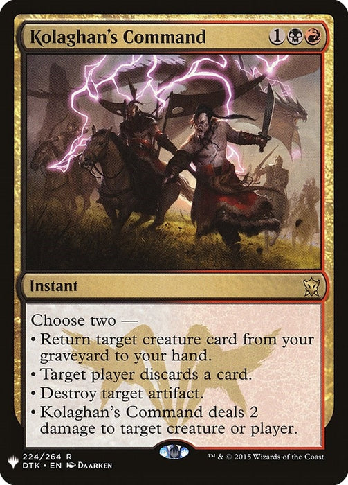 Kolaghan's Command (224) (LIST)