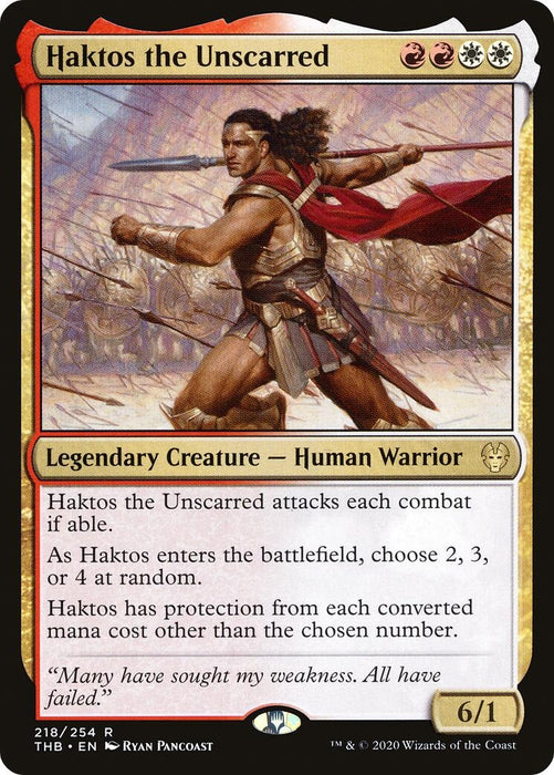 Image for Haktos the Unscarred (218) (THB) - Magic: The Gathering