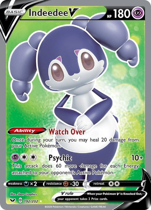 Indeedee V (Full Art) (192/202) (SWSH01)