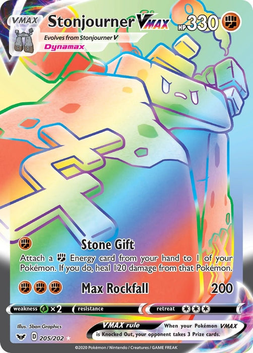 Stonjourner VMAX (Secret) (205/202) (SWSH01)