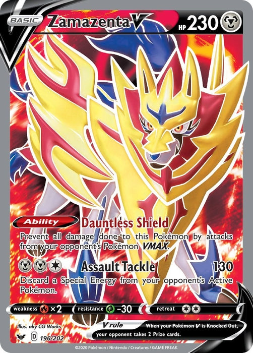 Zamazenta V (Full Art) (196/202) (SWSH01)