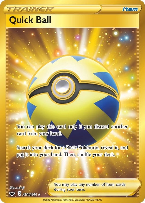 Quick Ball (Secret) (216/202) (SWSH01)