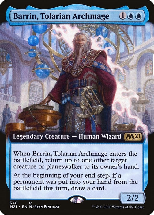 Image for Barrin, Tolarian Archmage (Extended Art) (348) (M21) - Magic: The Gathering
