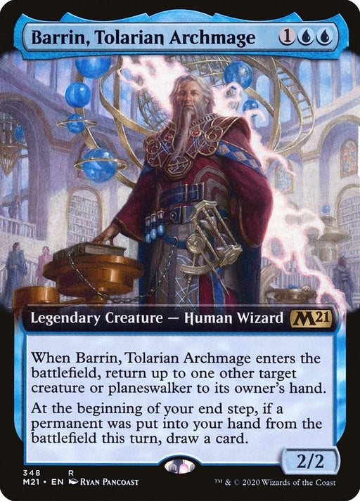 Image for Barrin, Tolarian Archmage (Extended Art) (348) (M21) - Magic: The Gathering