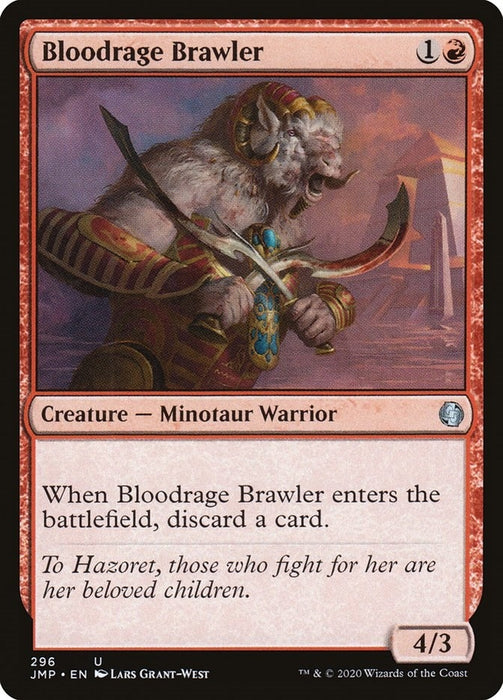 Image for Bloodrage Brawler (296) (JMP) - Magic: The Gathering